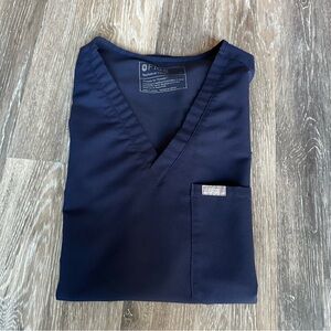 Figs Navy Catarina One Pocket Scrub Top